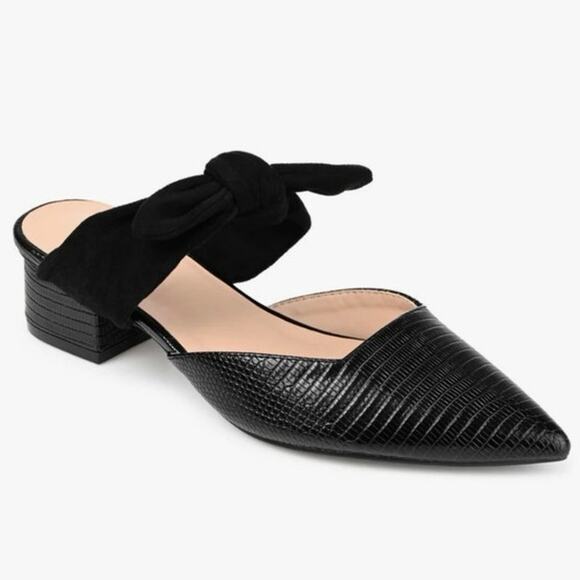 NIB! Journee Collection MELORA LOW BLOCK HEELS IN VEGAN LEATHER - Picture 1 of 13